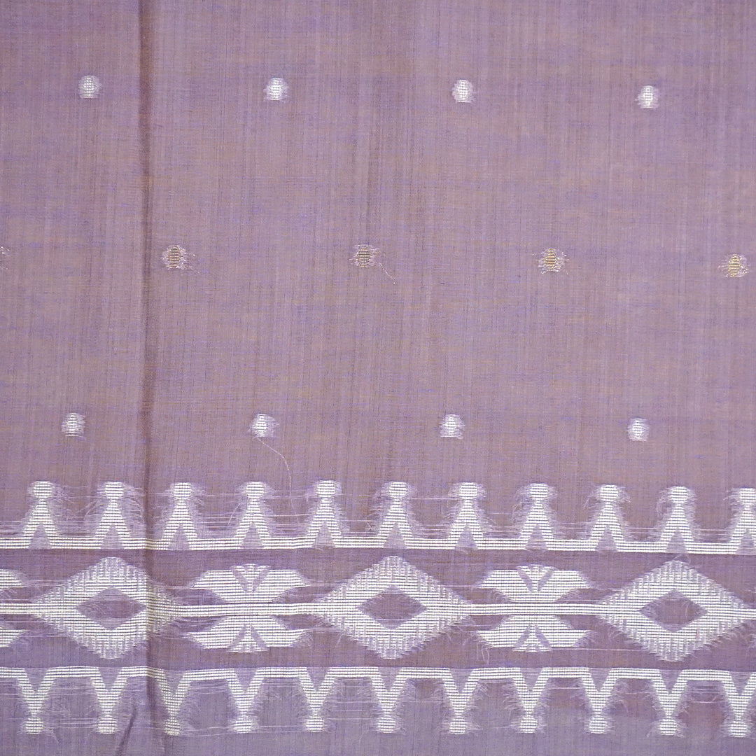 Monisha Tussar Soft lavender purple shade with a matte tussar silk texture