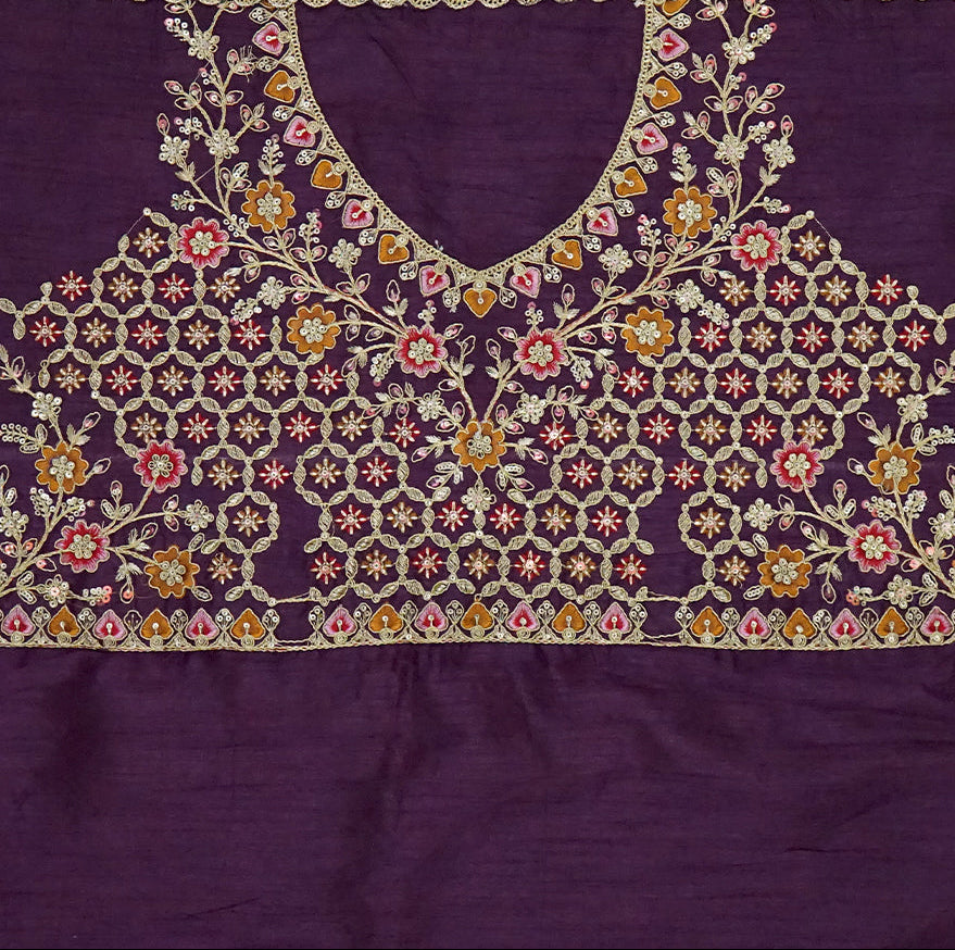 Pista Green Raj Virasat Silk Saree with Gold zari works