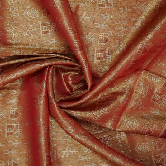 Maroon Stravi Silk with Golden Zari