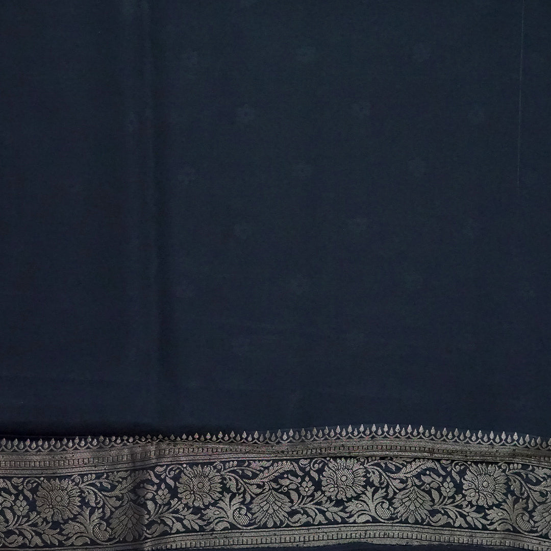 Sky Blue Mahalakshmi Viscose saree with Zari works