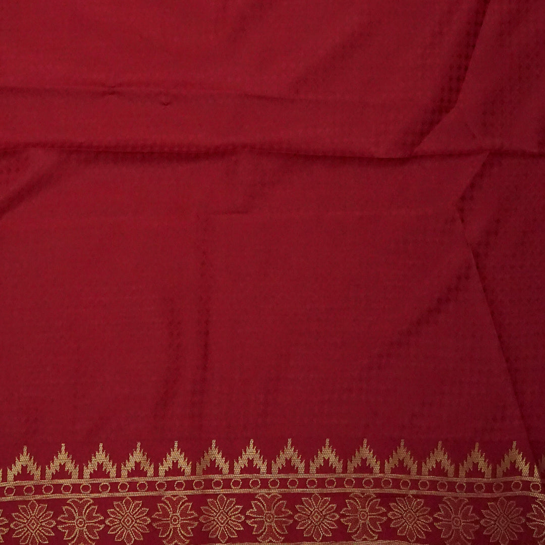 Maroon Stravi Silk with Golden Zari