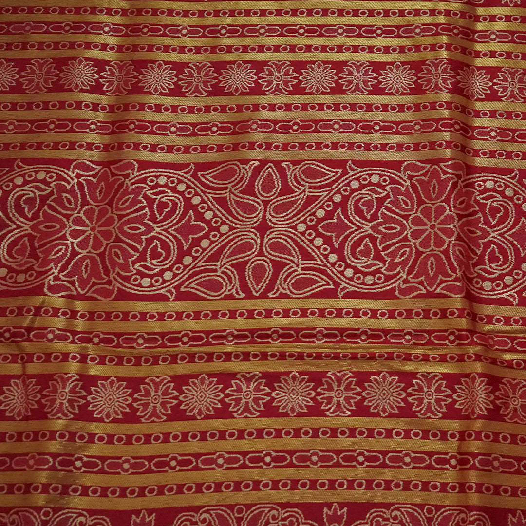 Maroon Stravi Silk with Golden Zari