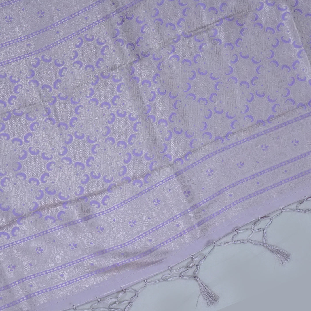 Lavender Suhani Silk saree with silver undertones
