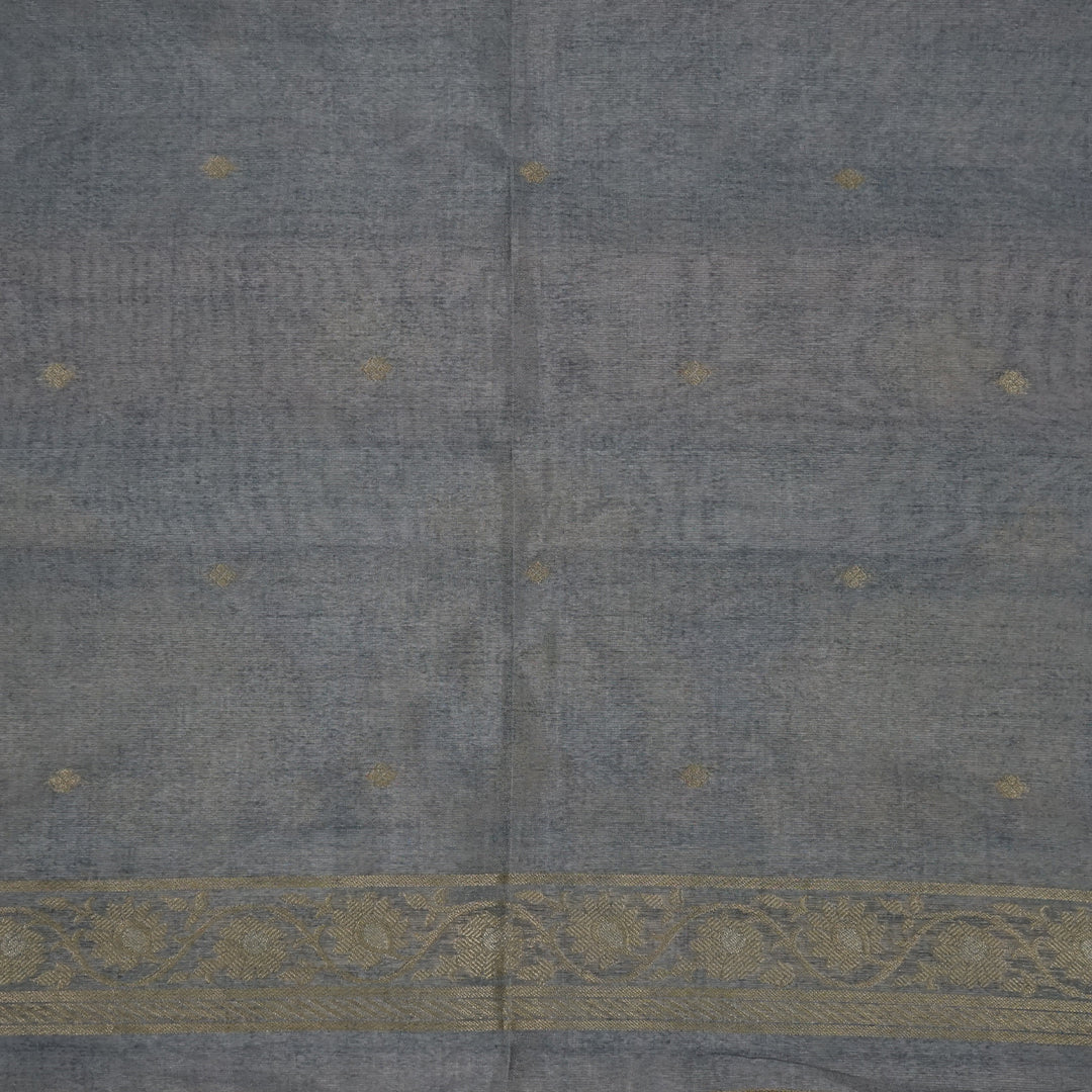 Coral Pink Ambari Silk Tussar with Zari works