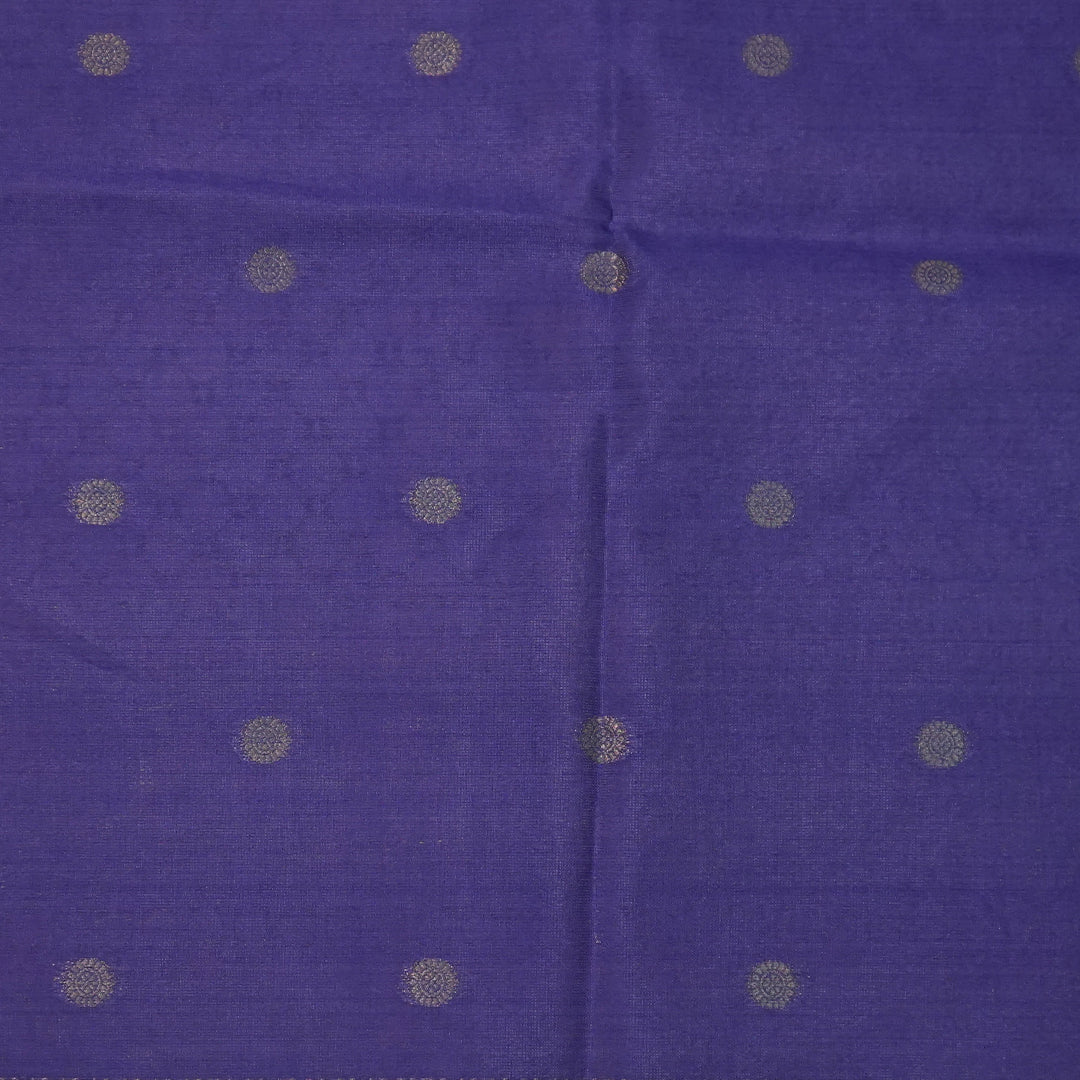 Teal Blue Gokul Tussar with pink and purple border