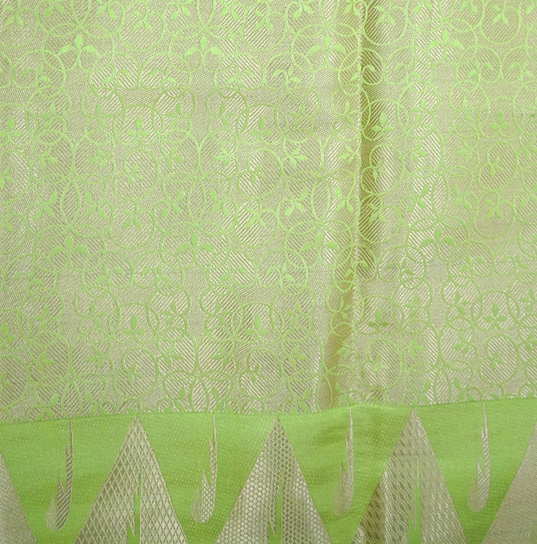 Chandhrika in Fresh Leaf Green Base with floral works