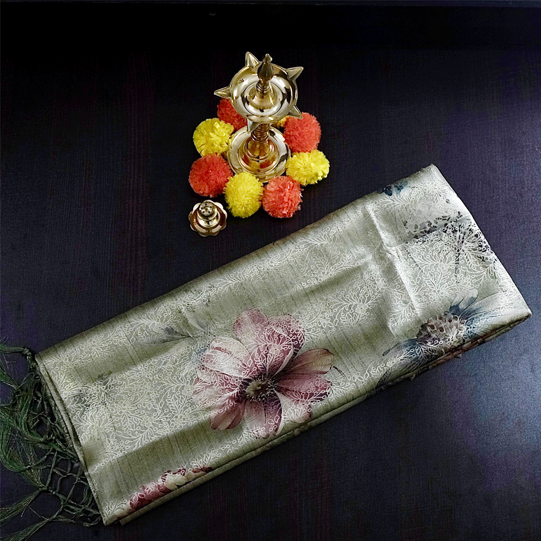 Silk Satin Light sage green or pale olive shade with a soft metallic sheen.