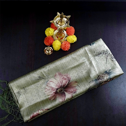 Silk Satin Light sage green or pale olive shade with a soft metallic sheen.