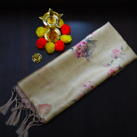 Silk Satin Soft beige or champagne gold color with a gentle satin sheen