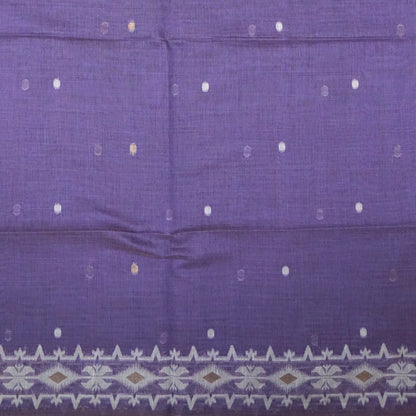 Monisha Tussar Soft lavender purple shade with a matte tussar silk texture