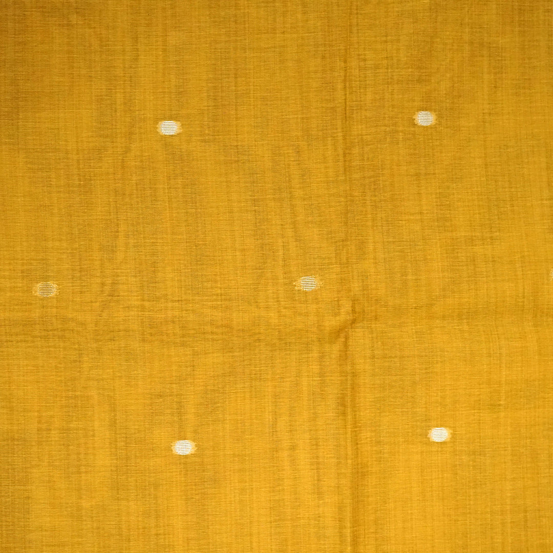 Monisha Tussar Rich mustard yellow shade with a soft matte tussar silk texture