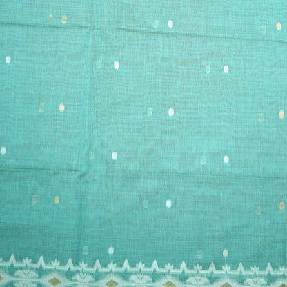 Monisha Tussar Soft sea green shade with a matte tussar silk texture