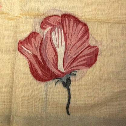 Resham Tussar Soft Ivory shade with a golden sheen