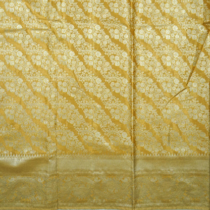 Mayuri Drape in radiant golden yellow shade with a rich, lustrous silk finish