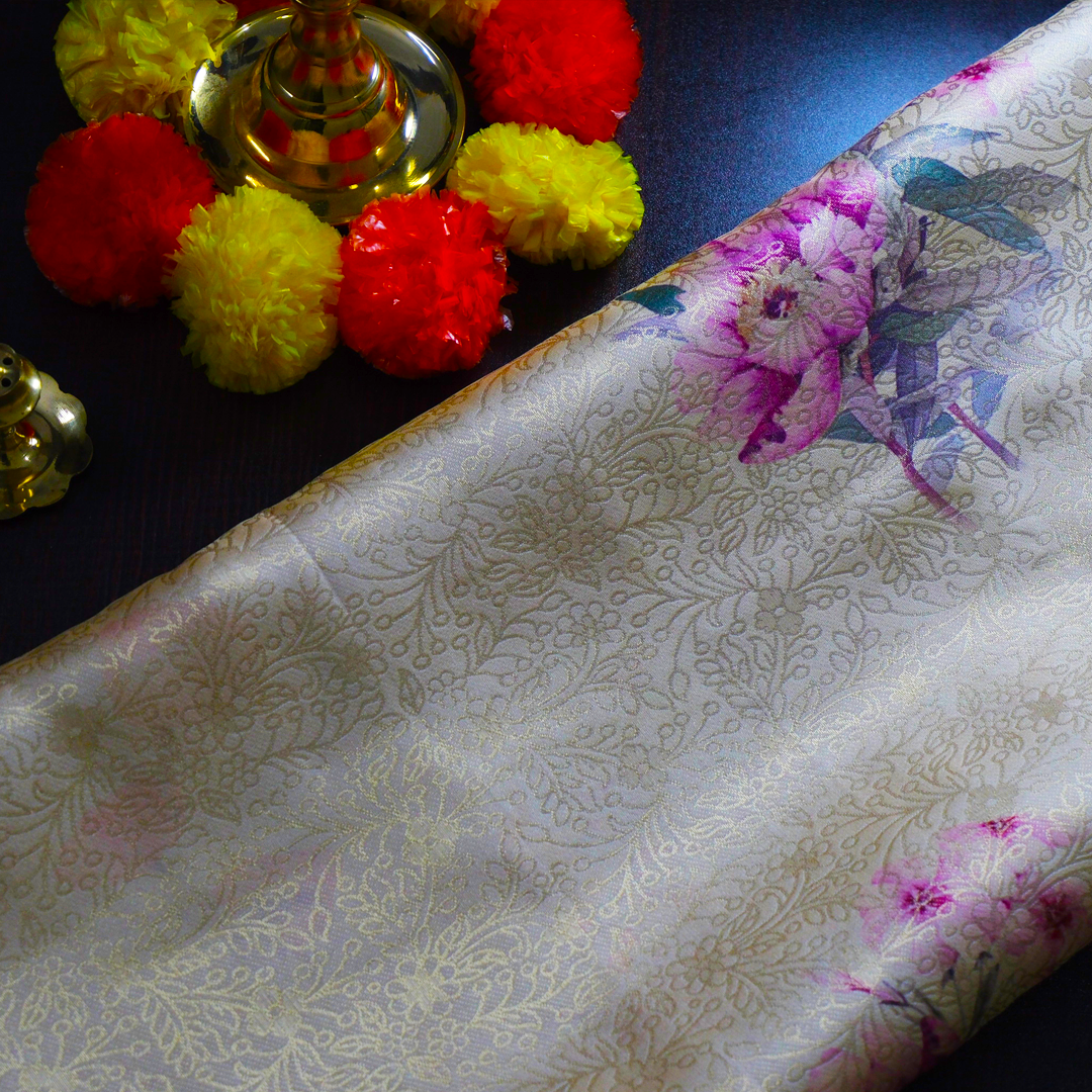 Silk Satin Soft beige or champagne gold color with a gentle satin sheen