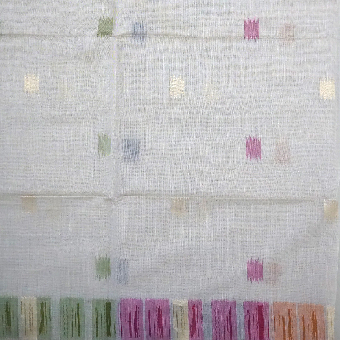 Navarangi Tussar in soft greyish lavender shade with a subtle matte finish