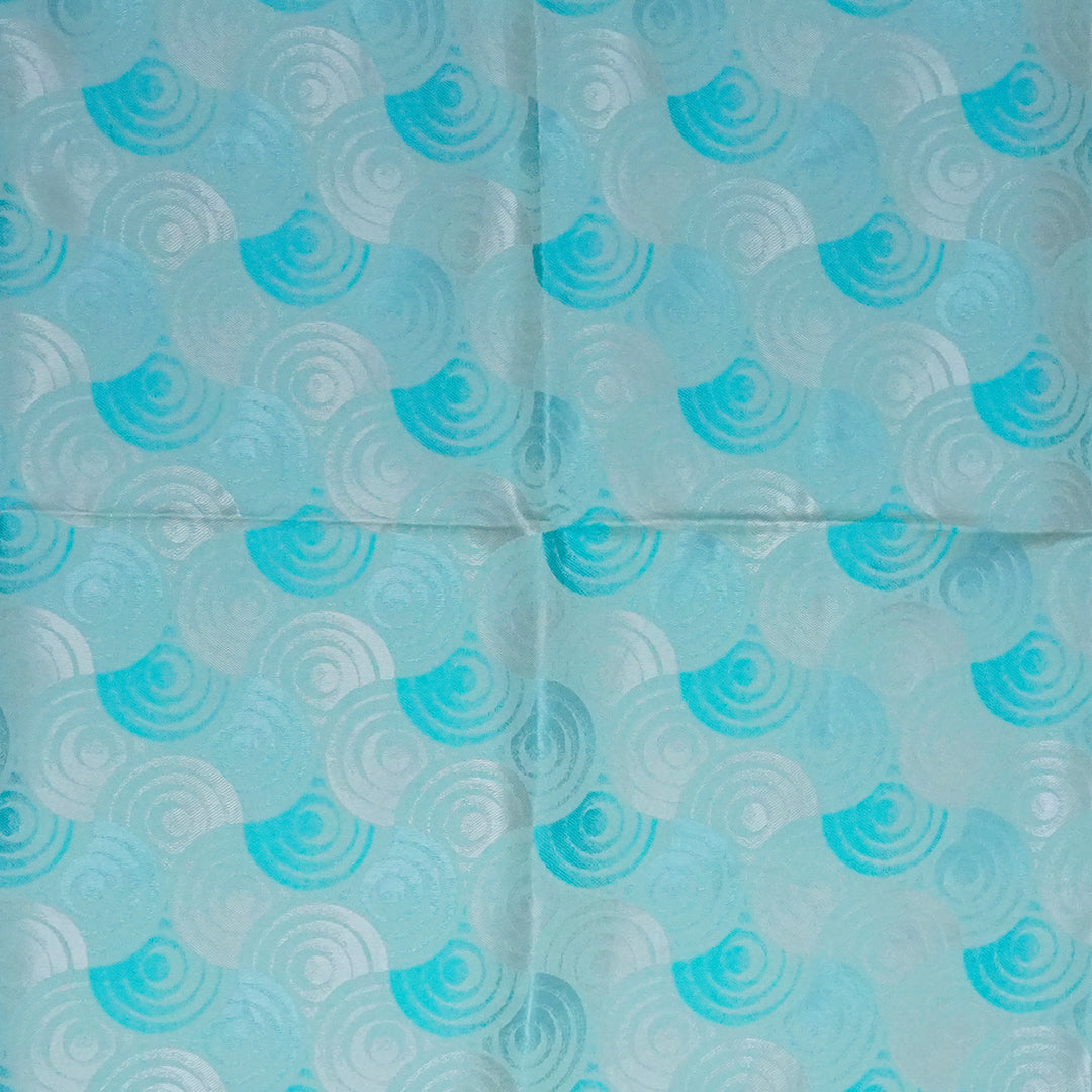 Aqua Blue Suhani Silk with silver undertones