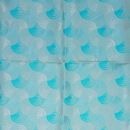 Aqua Blue Suhani Silk with silver undertones