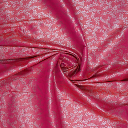 Thara Silk in Vibrant Magenta - Pink base with Floral works