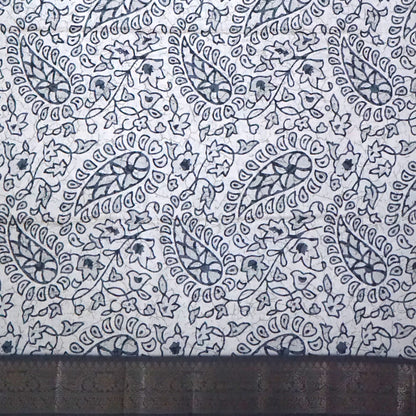 Vrishti Comfort in Soft Ivory with Black Floral prints