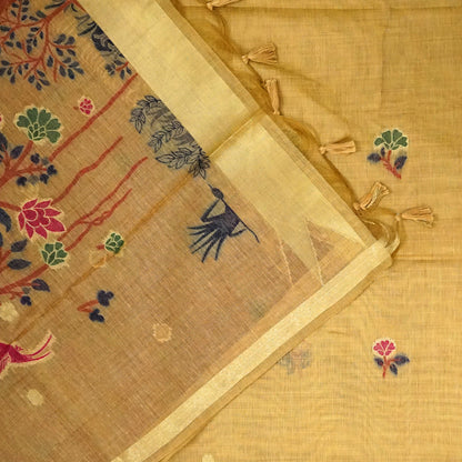 Varnica Tussar Warm golden beige shade with a matte, textured finish