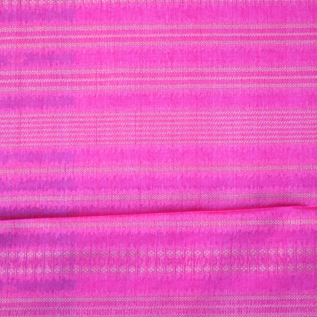 Pink Gokul Tussar with green border