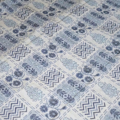 Vrishti Comfort in Soft Ivory with Grey Floral print