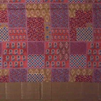 Tanvi in Multicoloured pattern with hues of Maroon, Gold, Navy Blue and Rust