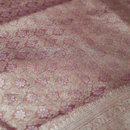 Mayuri Drape in Radiant golden Pink shade with a rich, lustrous silk finish