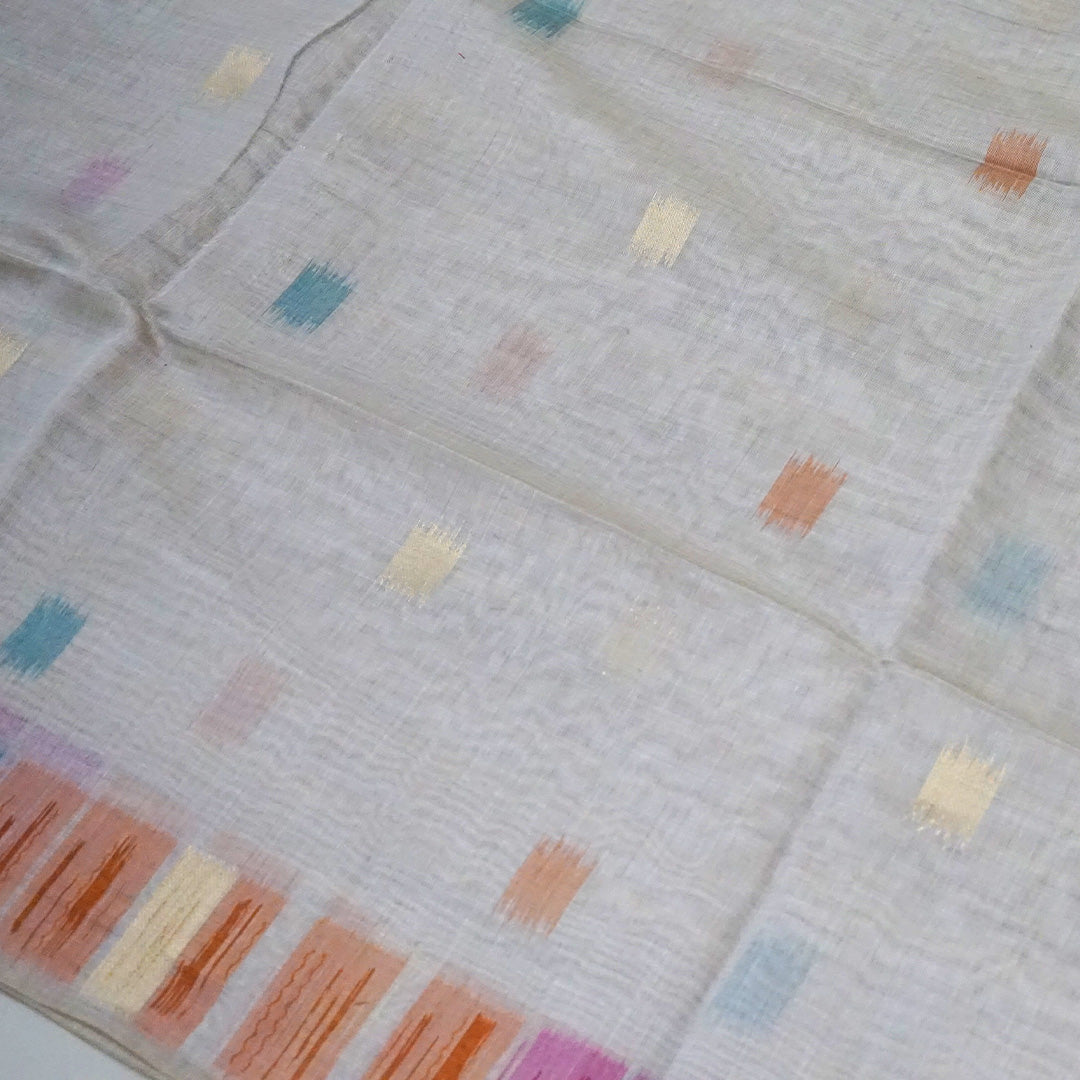 Navarangi Tussar in soothing sky blue shade with a soft, textured finish