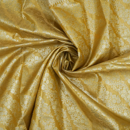 Mayuri Drape in radiant golden yellow shade with a rich, lustrous silk finish
