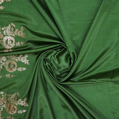 Pastel Green Madhur Sangam Silk saree with Gold - Silver Zari