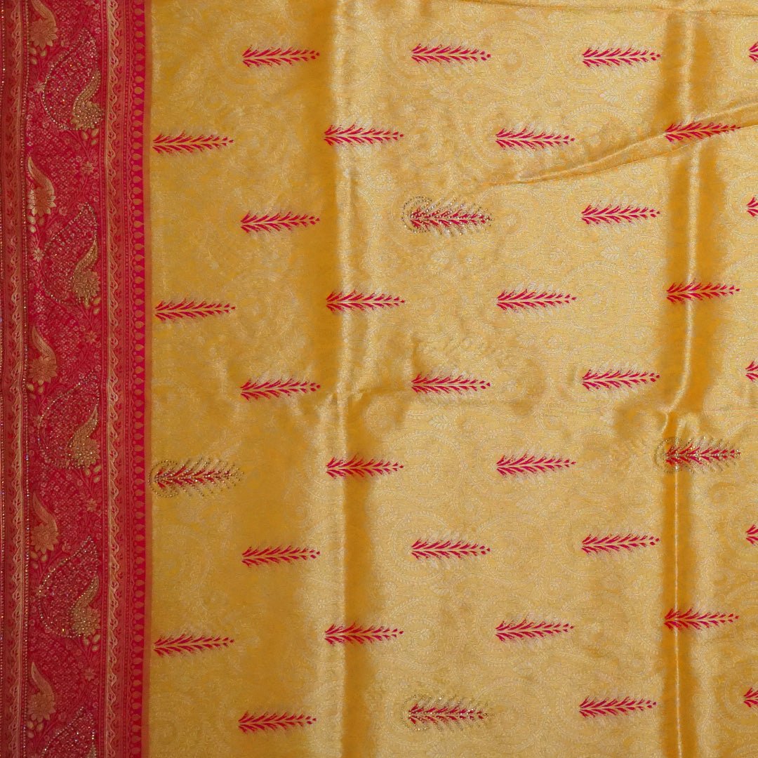 Madhur Bela Rich mustard yellow shade with a golden undertone.