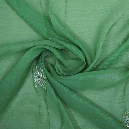PASTEL WHISPERS - Sage green hue crafted from premium silk blend fabric