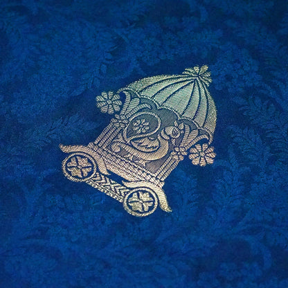 Royal Ratha Banarasi Silk in rich royal blue shade, beautifully complemented with silver zari motifs