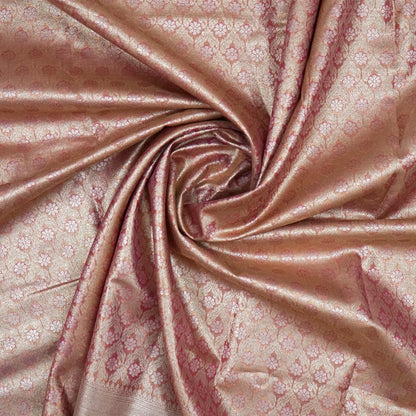 Mayuri Drape in Radiant golden Pink shade with a rich, lustrous silk finish