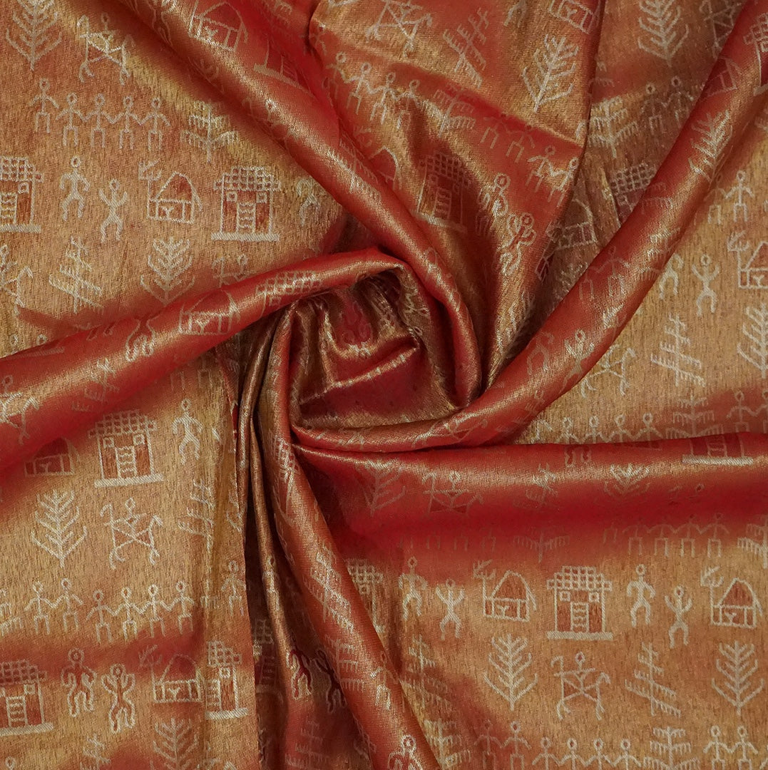 Maroon Stravi Silk with Golden Zari