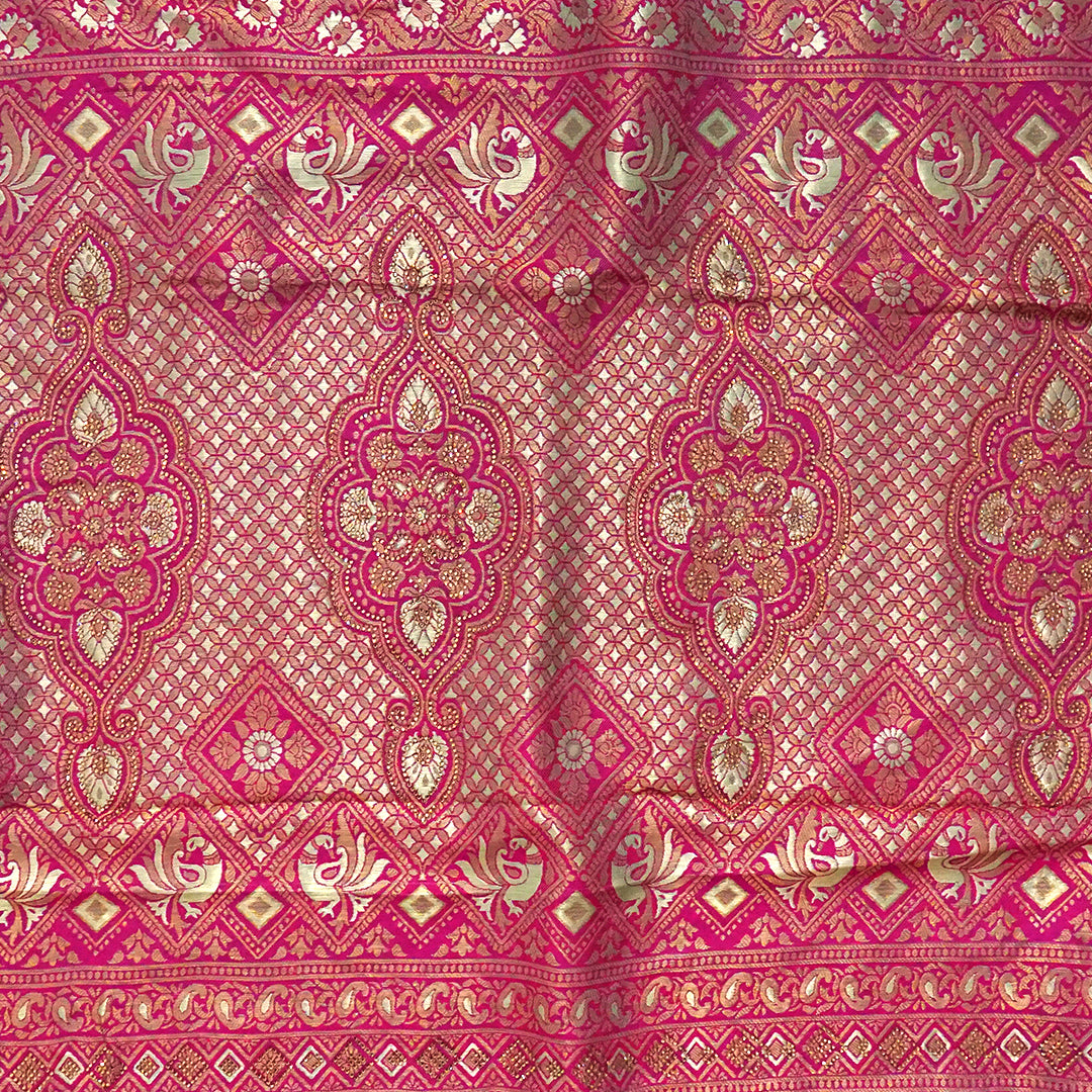 Mint Green Raj Virasat Silk saree with Deep purple base and heavy embroidery.