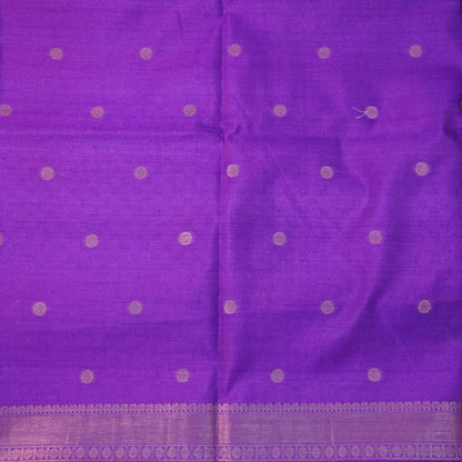Pista Green Gokul Tussar with Pink and purple border