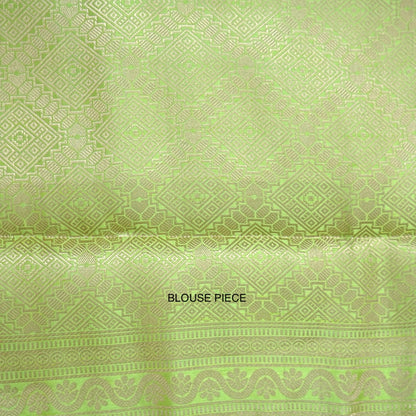 Chandhrika in Fresh Leaf Green Base with floral works