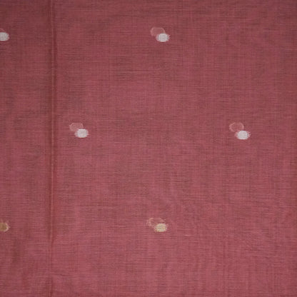 Monisha Tussar Warm terracotta rose shade with a matte tussar silk texture