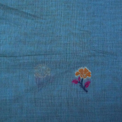 Varnica Tussar Soft pastel blue shade with a subtle sheen