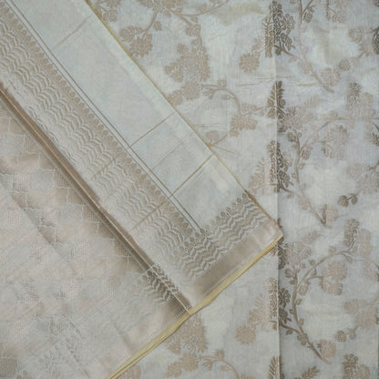 Chandhrika in Soft Ivory - Beige base with floral works