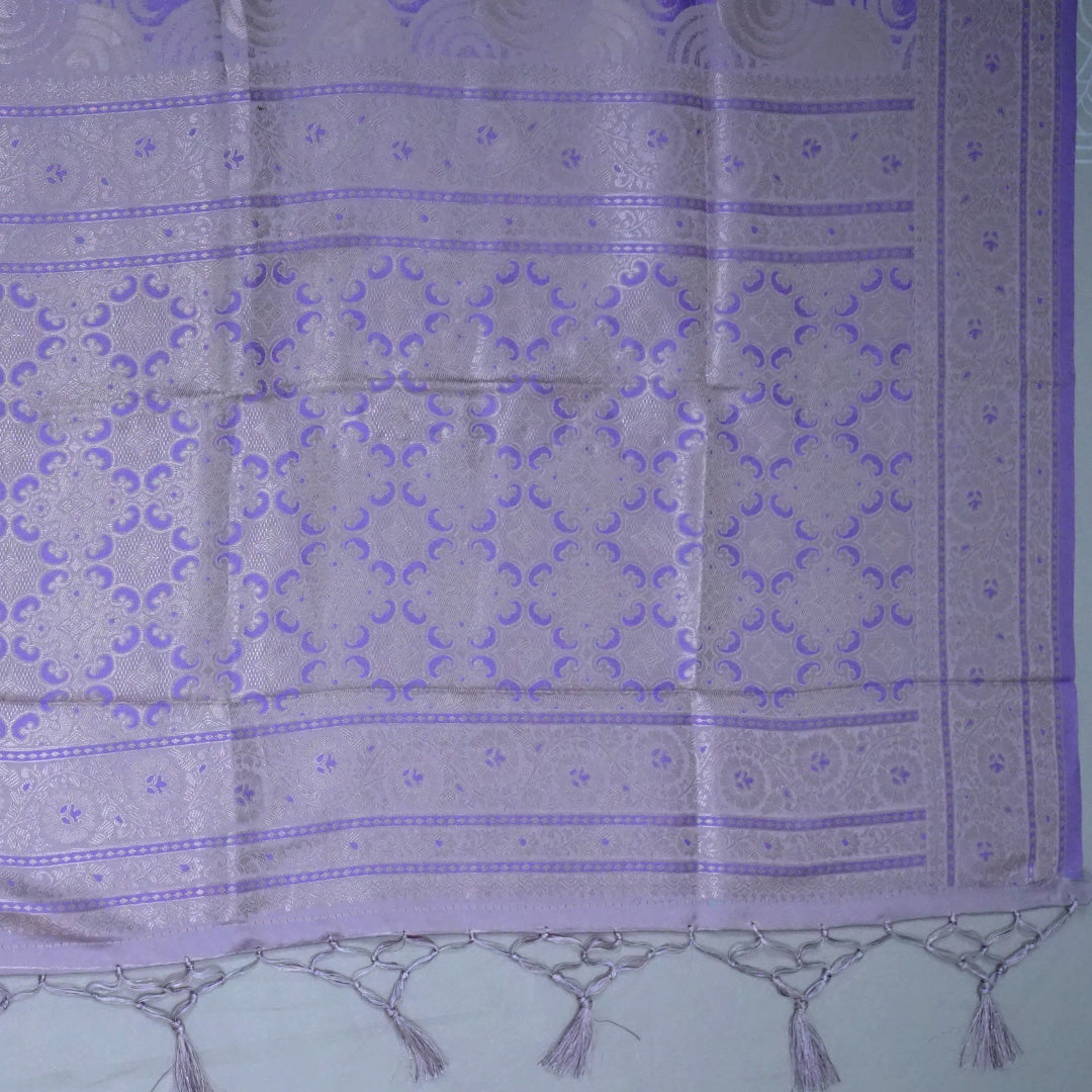 Lavender Suhani Silk saree with silver undertones