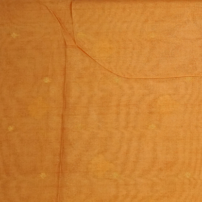 Dusty Rose Ambari Silk Saree with Gold Zari Floral Buttas