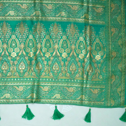 Madhur Bela Vibrant lime green shade with a lustrous golden tint