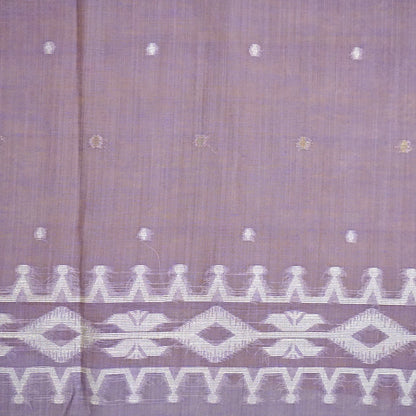 Monisha Tussar Soft lavender purple shade with a matte tussar silk texture