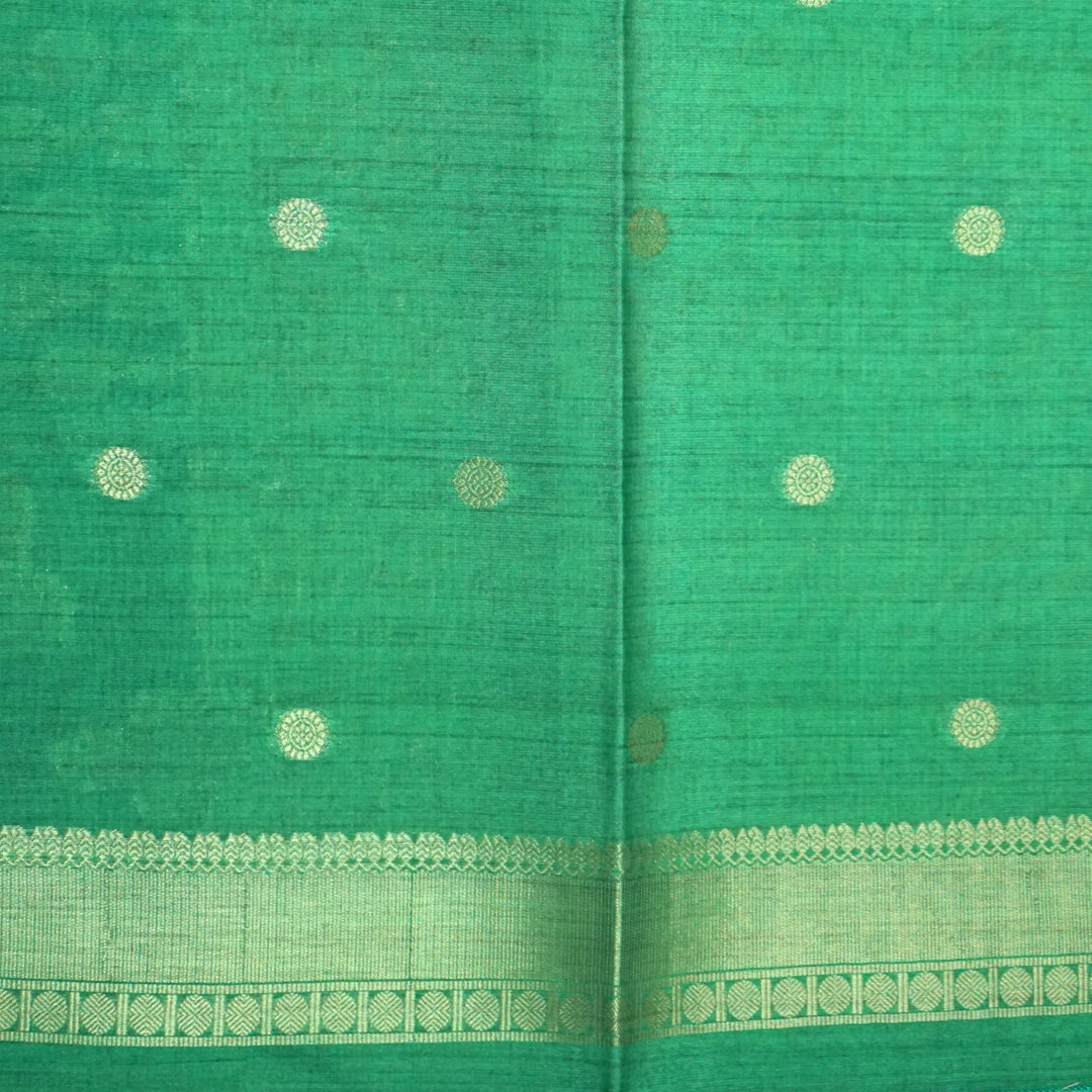 Pink Gokul Tussar with green border