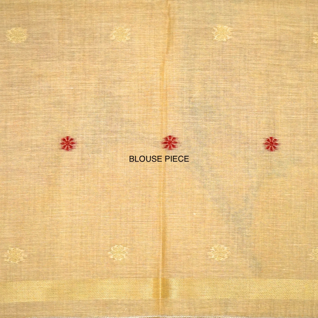 Resham Tussar Soft Ivory shade with a golden sheen