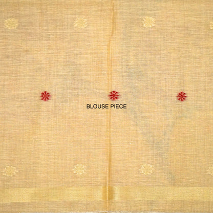 Resham Tussar Soft Ivory shade with a golden sheen